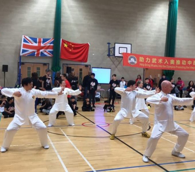 Performing BaDuanJin Launching Wushu Entering the Olympics Games 